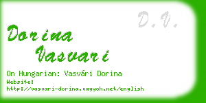 dorina vasvari business card